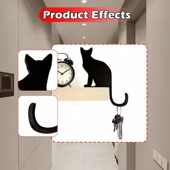 Держатель для ключей Топпер для двери Хранение Декоративное искусство Декор Любителю кошек Подарок для женщин и мамы Кошка