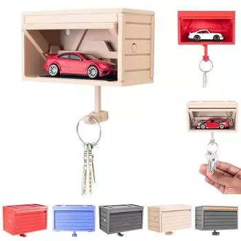 Держатель для ключей в гараже с открывающейся дверью, настенный органайзер для ключей, декоративная вешалка для ключей для входа в дом, для автолюбителей 3D Printing