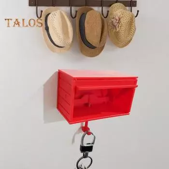 Держатель для ключей в гараже с открывающейся дверью, настенный органайзер для ключей, крючок, многоцелевое украшение для прихожей серый