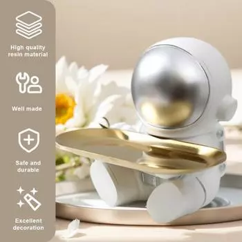 Держатель для ключей в виде космонавта из смолы, копилка, держатель для закусок в космическом стиле, поднос для хранения