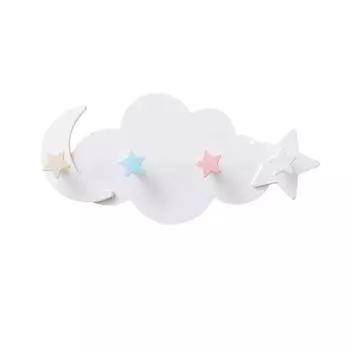 Держатель для ключей в виде облака, сильная липкость, настенный, симпатичная форма, бесследный, для спальни, крючок для одежды