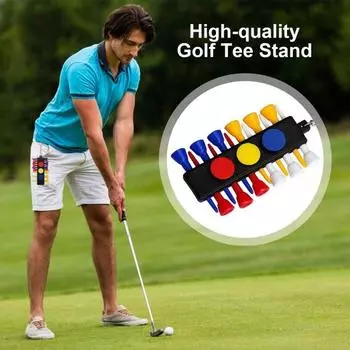 Держатель для клюшек для гольфа, переносной держатель для хранения клюшек для гольфа с 12 отверстиями, крепление для сумки для гольфа, держатель для клюшек для гольфа для тележек для ударов разноцветный