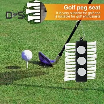 Держатель для клюшек для гольфа, переносной подвесной держатель для клюшек для гольфа с 12-луночным аксессуаром для гольфа, пластиковый органайзер для клюшек для гольфа чёрный