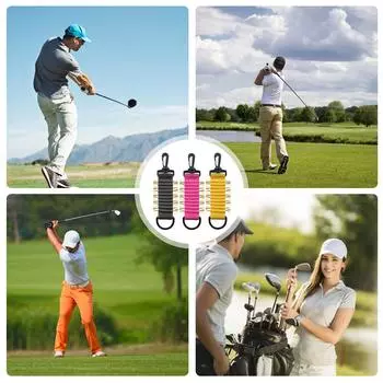 Держатель для клюшек для гольфа с крючком для брелка для перчаток для гольфа, самоклеящийся держатель для переноски клюшек для гольфа, вмещает 10 клюшек для гольфа красный