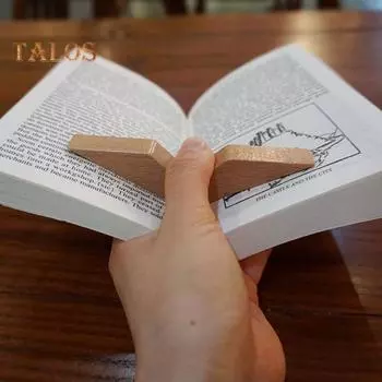 Держатель для книжных страниц, деревянный держатель для большого пальца, эргономичный держатель для книжных страниц в твердом и мягком переплете, подарок для любителей книг, учителей и библиотекарей 1pc