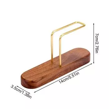 Держатель для кофейного фильтра из ореха и латуни – Подставка для хранения бумаги V60 для организации кофейного бара и кухни 1