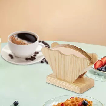 Держатель для кофейного фильтра, стойка для диспенсера, деревянная столешница, контейнер для кафе, экономия места для плоского дна
