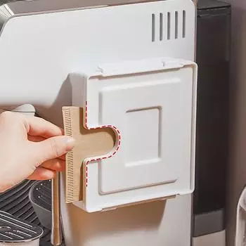 Держатель для кофейной фильтровальной бумаги Магнитное притяжение Коробка для кофейной фильтровальной бумаги для кухни Диспенсер для хранения кофейной фильтровальной бумаги серый