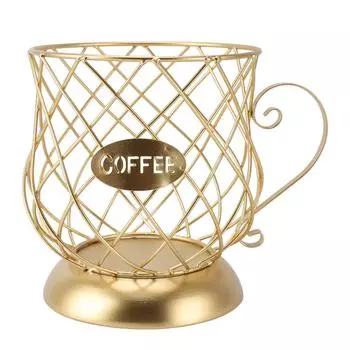 Держатель для кофейных капсул Инновационная современная большая емкость гальванизированная металлическая корзина для кофейных капсул для Co