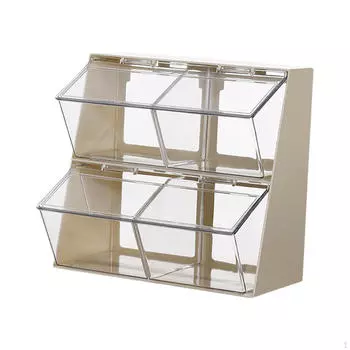 Держатель для кофейных капсул, коробка для хранения чая, многофункциональная прозрачная косметическая корзина для сахарных пакетиков белый