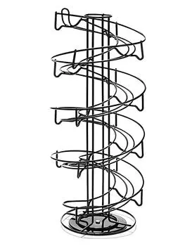 Держатель для кофейных капсул Leeseph для вращающегося стола K Cup Organizer для кофейни, рабочего стола, офиса и кухни, современный спиральный дизайн