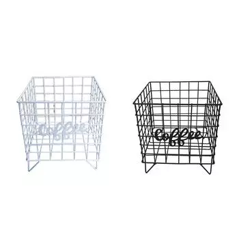 Держатель для кофейных капсул, металлическая компактная многоцелевая корзина для хранения кофейных капсул для отеля белый