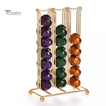 Держатель для кофейных капсул Puntos 42, диспенсер, подставка для хранения, органайзер для витрин чёрный