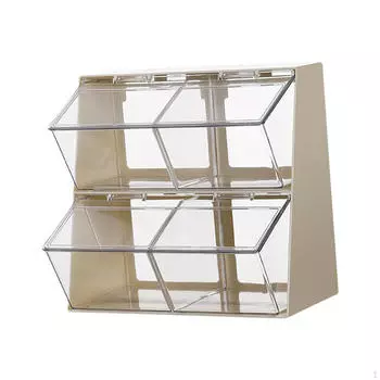 Держатель для кофейных капсул Ящик для хранения чая Барные принадлежности Пакетики для сахара Корзина для косметики белый