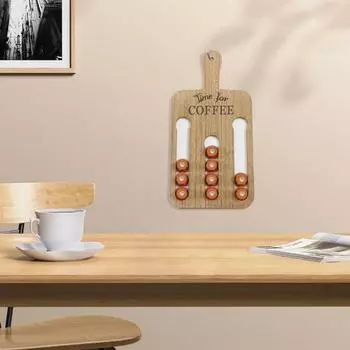 Держатель для кофейных капсул Yousheng, настенная стойка с ручкой, гладкий край, без заусенцев, прямоугольный дизайн, держатель для кофейных капсул