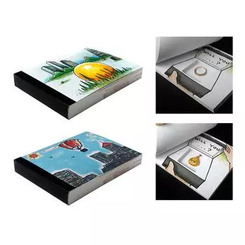 Держатель для колец для предложений Книга-книжка с откидным клапаном, в которой можно спрятать обручальные кольца, особый момент, ювелирные изделия, книга-контейнер, подарки на День святого Валентина B