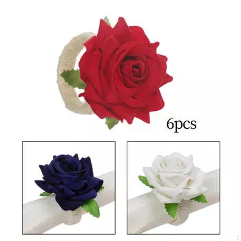 Держатель для колец для салфеток, пряжки для салфеток для обеденного стола и декора белый