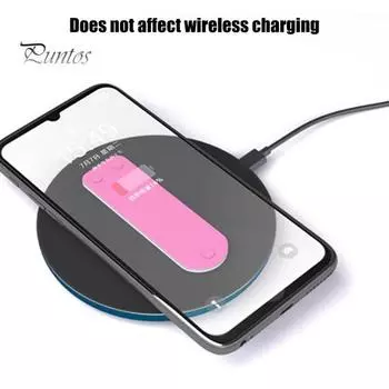 Держатель для колец на палец, универсальная выдвижная задняя наклейка для мобильного телефона, двухтактная ручка-подставка, кронштейн для рабочего стола чёрный