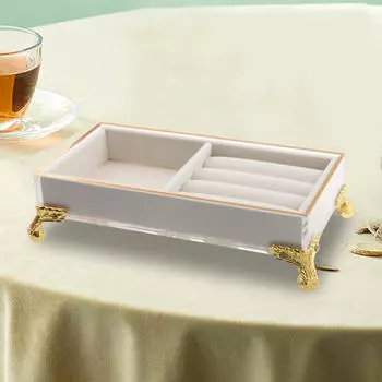 Держатель для колец, органайзер для ювелирных изделий, небольшой элегантный поднос для хранения, подставка для домашнего стола w Square Space Green