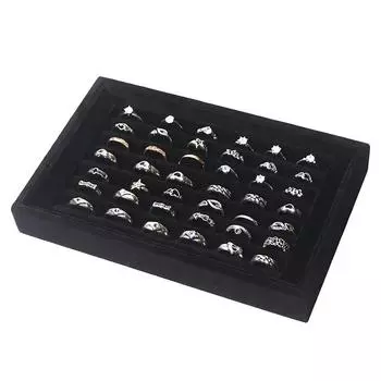 Держатель для колец, поднос для ювелирных изделий, стенды для продажи колец, сережек, шоу чёрный