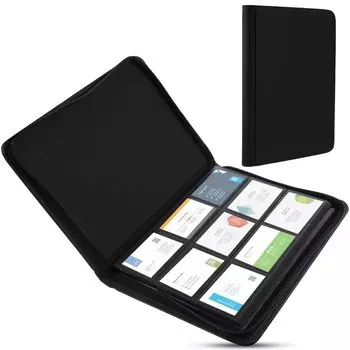 Держатель для коллекционных карт SEWACC, большая вместительная картотека с 9 карманами, чехол для хранения значков, брелок для хранения карточек, банка для значков