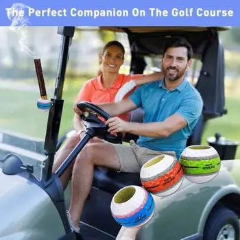 Держатель для коптильни на тележке для гольфа, переносная магнитная стойка для копчения, защитная стойка в форме мяча для гольфа, аксессуар для гольфа для любителей гольфа синий