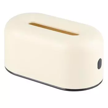 Держатель для коробки салфеток, водонепроницаемая простая кремово-желтая широко открывающаяся пластиковая коробка для салфеток для офиса