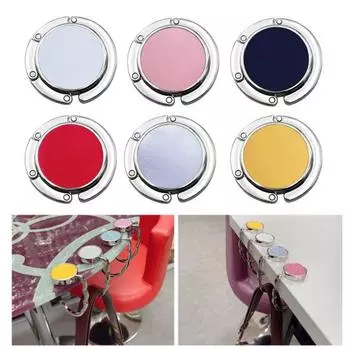 Держатель для кошелька, крючок для сумки, складная конструкция, грузоподъемность 11 фунтов, компактный размер, портативный складной крючок для сумки розовый