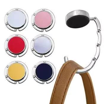 Держатель для кошелька, крючок для сумки, складная конструкция, грузоподъемность 11 фунтов, компактный размер, портативный складной крючок для сумки розовый