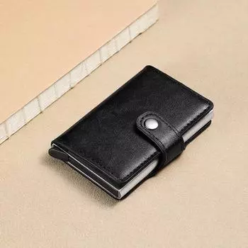 Держатель для кредитной банковской карты ID с замком-замком, блокирующим Rfid, защищенный держатель для магической карты кофейный