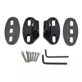 Держатель для крепления зеркала на руль мотоцикла, зажим, адаптер, переходная база для мотоциклов, скутера ATV, черный