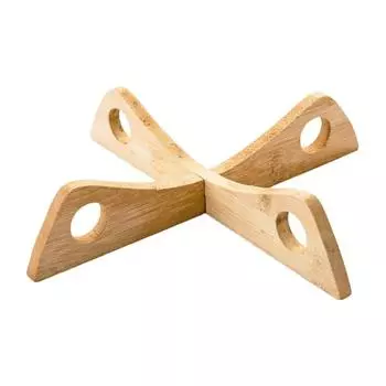 Держатель для крестообразного подноса, деревянный съемный коврик для стола, противонагревательный паровой коврик для стола, бытовой кухонный противоскользящий деревянный коврик, гаджет 20x4.1cm