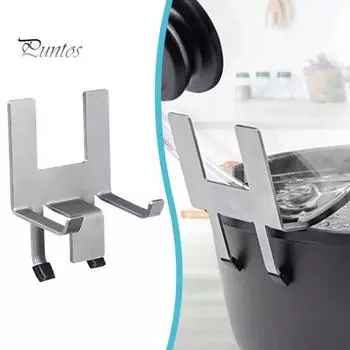 Держатель для крышки кастрюли из нержавеющей стали для кухонного органайзера с силиконовыми ножками, подходит для кастрюль диаметром 16–30 см, можно мыть в посудомоечной машине, аксессуары для подставки от перегрева