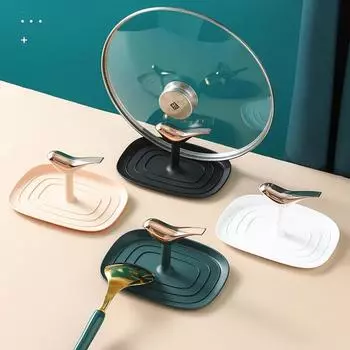 Держатель для крышки кастрюли поддерживает ложки, крышка для кастрюли, подставка для лопатки, подставка для кухонной посуды, инструменты, аксессуары, органайзер жёлтый