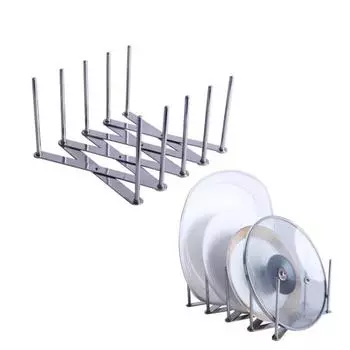 Держатель для крышки кастрюли, выдвижной, прочный, телескопический, складной