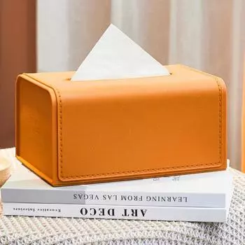 Держатель для крышки коробки салфеток большой емкости водонепроницаемый легко моющийся одноразовый держатель для хранения бумажных полотенец для рук оранжевый