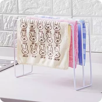 Держатель для кухонного полотенца, нескользящий, вентилируемый, утюг, держатель для полотенец с тремя перекладинами, домашний органайзер чёрный