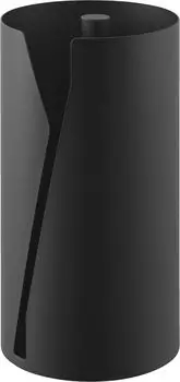 Держатель для кухонной бумаги Yamazaki Tower, вертикальный, 16 см Ш x 16 см Г x, подходит для больших рулонов бумаги, модель 10042, Тип, Большой, Черный, 30,2 см В, Компактный, Размеры, чёрный