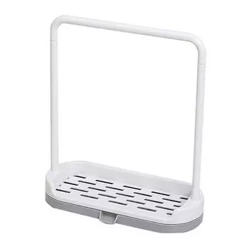 Держатель для кухонной мойки, многофункциональная подставка для кухонных тряпок, держатель для губки с сушилкой для полотенец серый