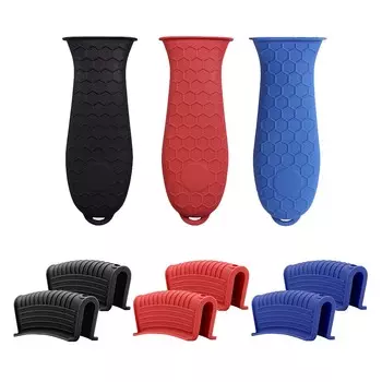 Держатель для кухонной посуды Силиконовые кухонные принадлежности Держатель для ручек кастрюль Защитный чехол Чехол для ручек сковородок black-Handle