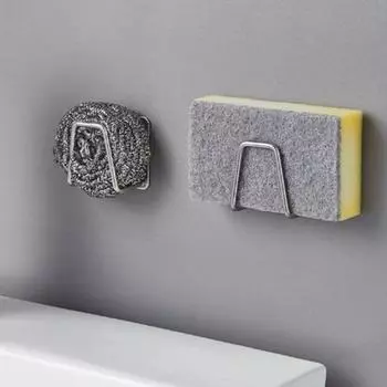 Держатель для кухонных губок, губки для раковины из нержавеющей стали, сушилка для слива, самоклеящийся держатель для хранения, настенные крючки, органайзер для кухни