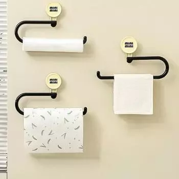 Держатель для кухонных салфеток, органайзер для рулонной туалетной бумаги с присоской, прочная несущая вешалка для бумажных полотенец, органайзер для ванной комнаты