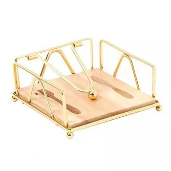 Держатель для кухонных салфеток с деревянным основанием, диспенсер для папиросной бумаги для столешницы, стола, кухни, столовой Type B