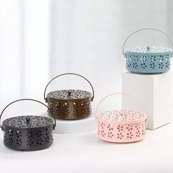 Держатель для курильницы с репеллентом от насекомых, подставка для москитной спирали, переносной утюг розовый