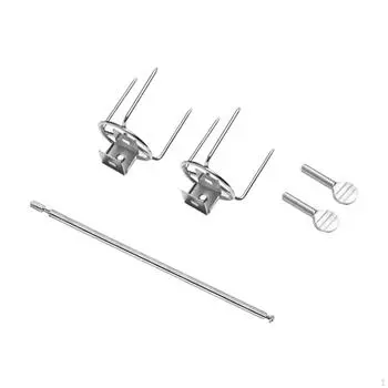 Держатель для куриных шампуров с вращающейся вилкой для запекания 34cm