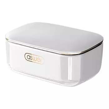 Держатель для кускового мыла Без сверления Мыльница со сливным поддоном и крышкой Водонепроницаемая мыльница Двухслойная Пыленепроницаемая для душа ванны