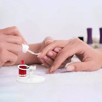 Держатель для лака для ногтей, регулируемый, улучшенный, суперустойчивый, с защитой от проливания, подставка для бутылочек, маникюр для дома, советы по маникюру своими руками, художественный салон синий