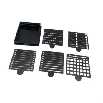 Держатель для липких заметок с 5 трафаретами, органайзер для офисного стола, многоцелевой, экономящий место, канцелярские принадлежности