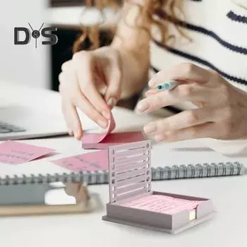 Держатель для липких заметок с трафаретом, пластиковый диспенсер для заметок, самоклеящиеся блокноты-органайзеры с шаблоном для рисования линий для офиса и дома серый