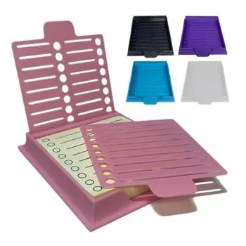 Держатель для липких заметок с трафаретом, самоклеящийся диспенсер для блокнотов с шаблоном для рисования линий, настольный органайзер для липких заметок для домашнего офиса розовый